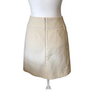 Ann Taylor Loft Pencil Skirt Size 6 Yellow Cream Polka Dot EUC Spring Easter